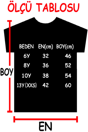 Pembe Kara Kısa Kollu Siyah Çocuk T-shirt - Thumbnail