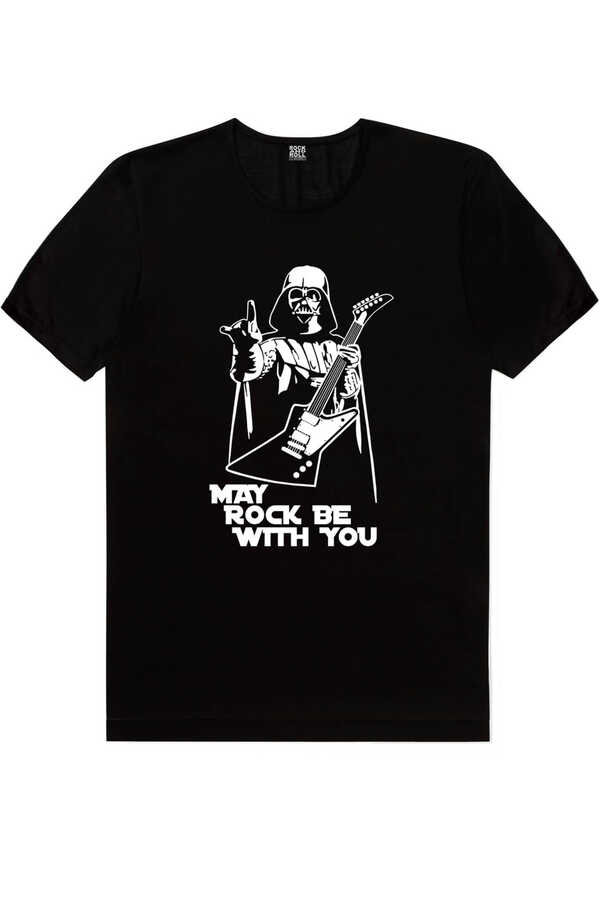 Rocker Darth Vader Kısa Kollu Siyah Erkek T-shirt