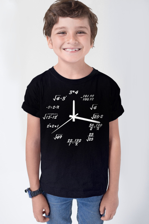 Rock & Roll - Saat Kaç Siyah Kısa Kollu Çocuk T-shirt