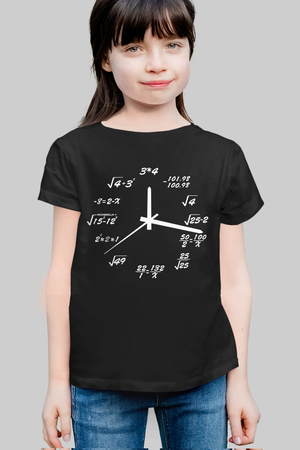 Saat Kaç Siyah Kısa Kollu Çocuk T-shirt - Thumbnail