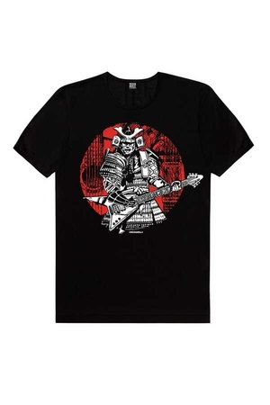 Rock & Roll - Samuray Solo Kısa Kollu Siyah Tişört