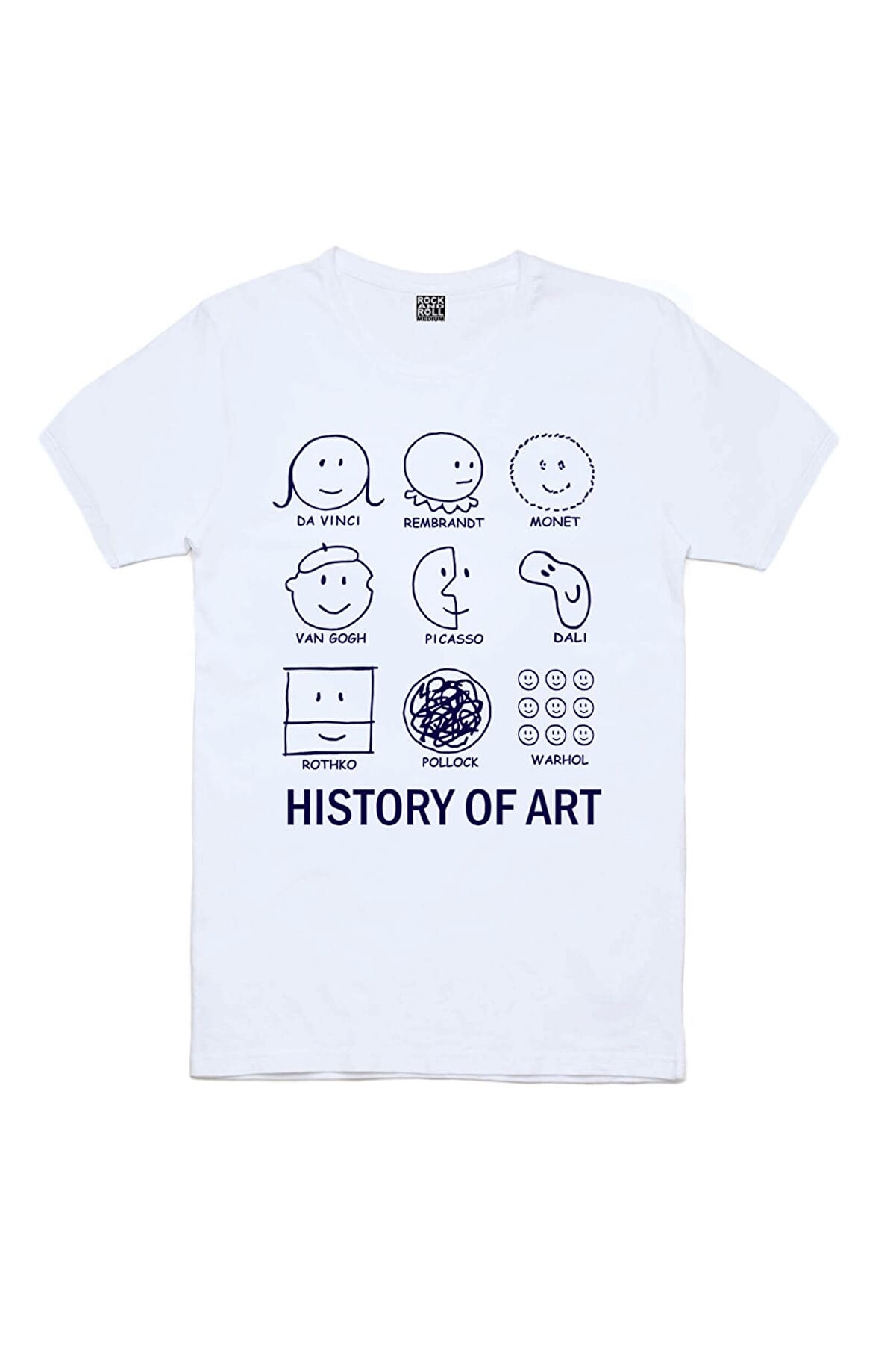 Sanat Tarihi Kısa Kollu Beyaz Erkek Tişört