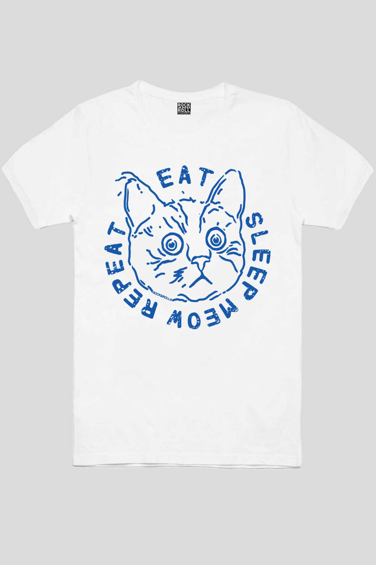 Şaşkın Kedi Beyaz Kısa Kollu Kadın T-shirt