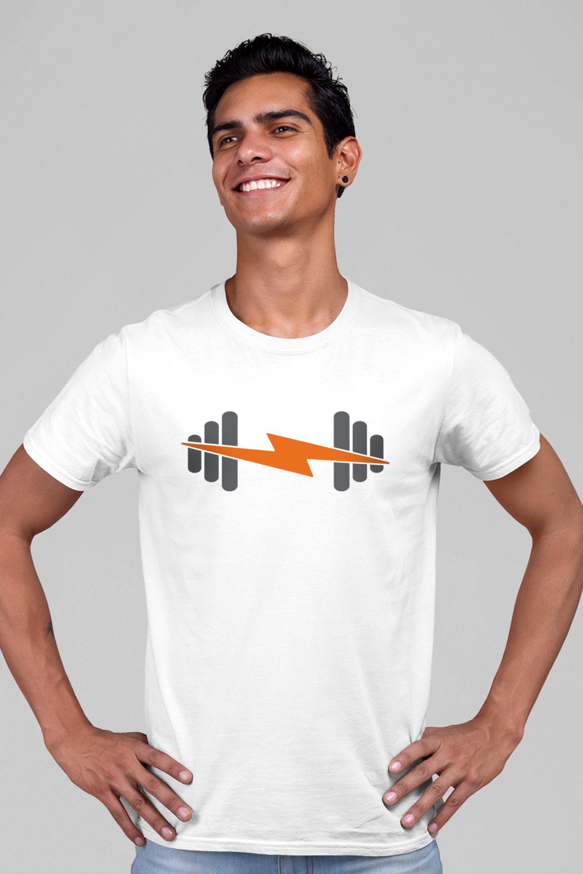 Şimşek Spor Beyaz Kısa Kollu Erkek T-shirt