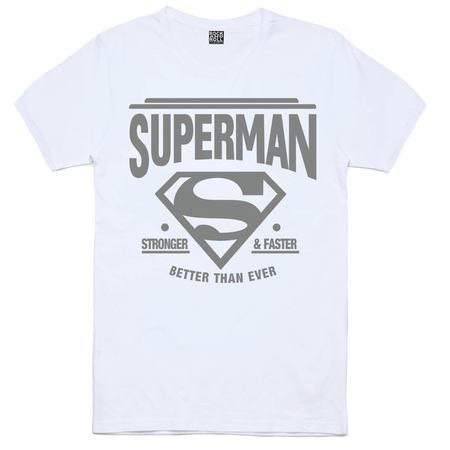 Süperadam Beyaz Kısa Kollu Erkek T-shirt - Thumbnail