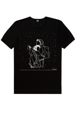 Balon Gezegenler, Karlar Düşer, Süpürgeli Astronot Kadın 3'lü Eko Paket T-shirt - Thumbnail