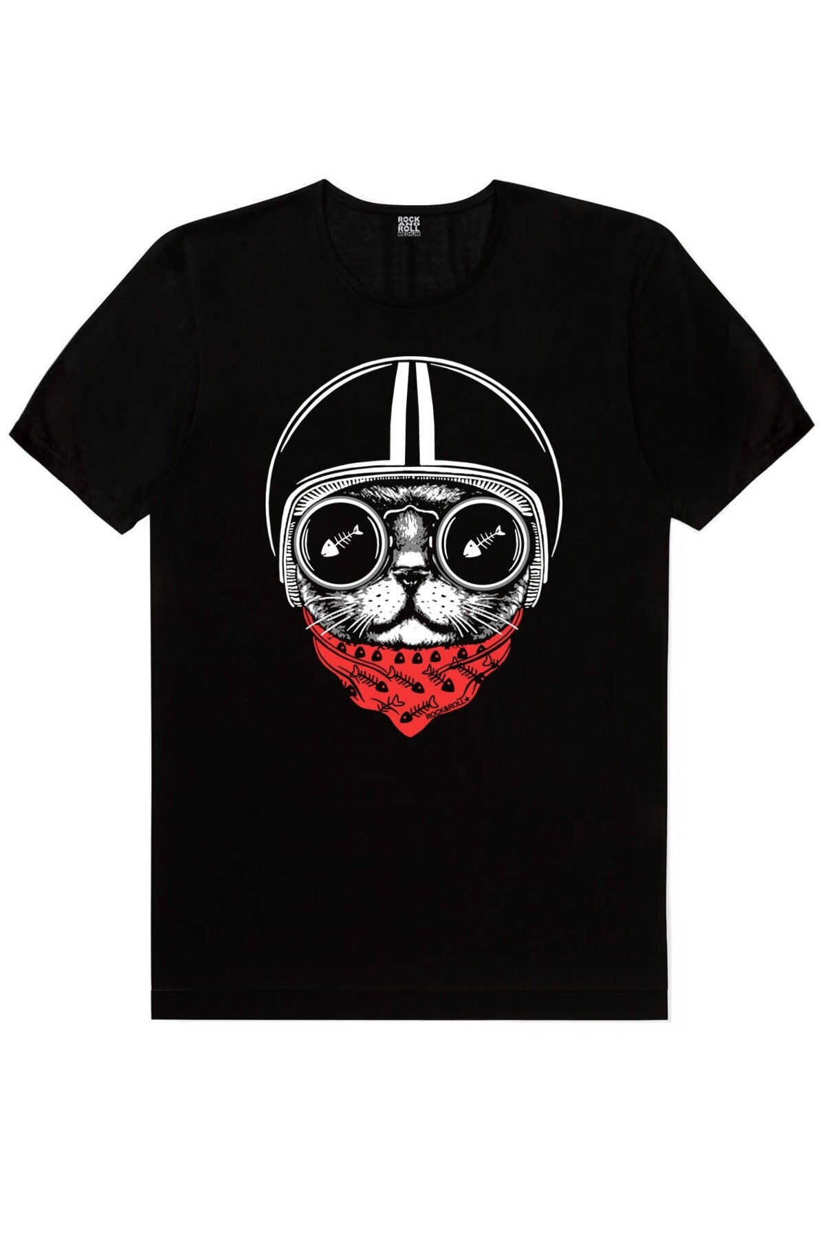 Dairede Kedi Kafası, Kasklı Kedi Erkek 2'li Eko Paket T-shirt