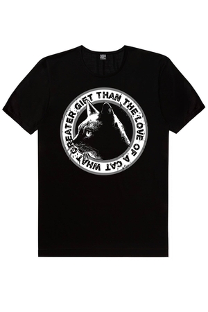 Dairede Kedi Kafası, Kasklı Kedi Erkek 2'li Eko Paket T-shirt - Thumbnail