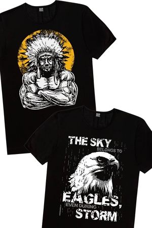 Rock & Roll - Göklerin Kartalı, Büyük Şef Erkek 2'li Eko Paket T-shirt