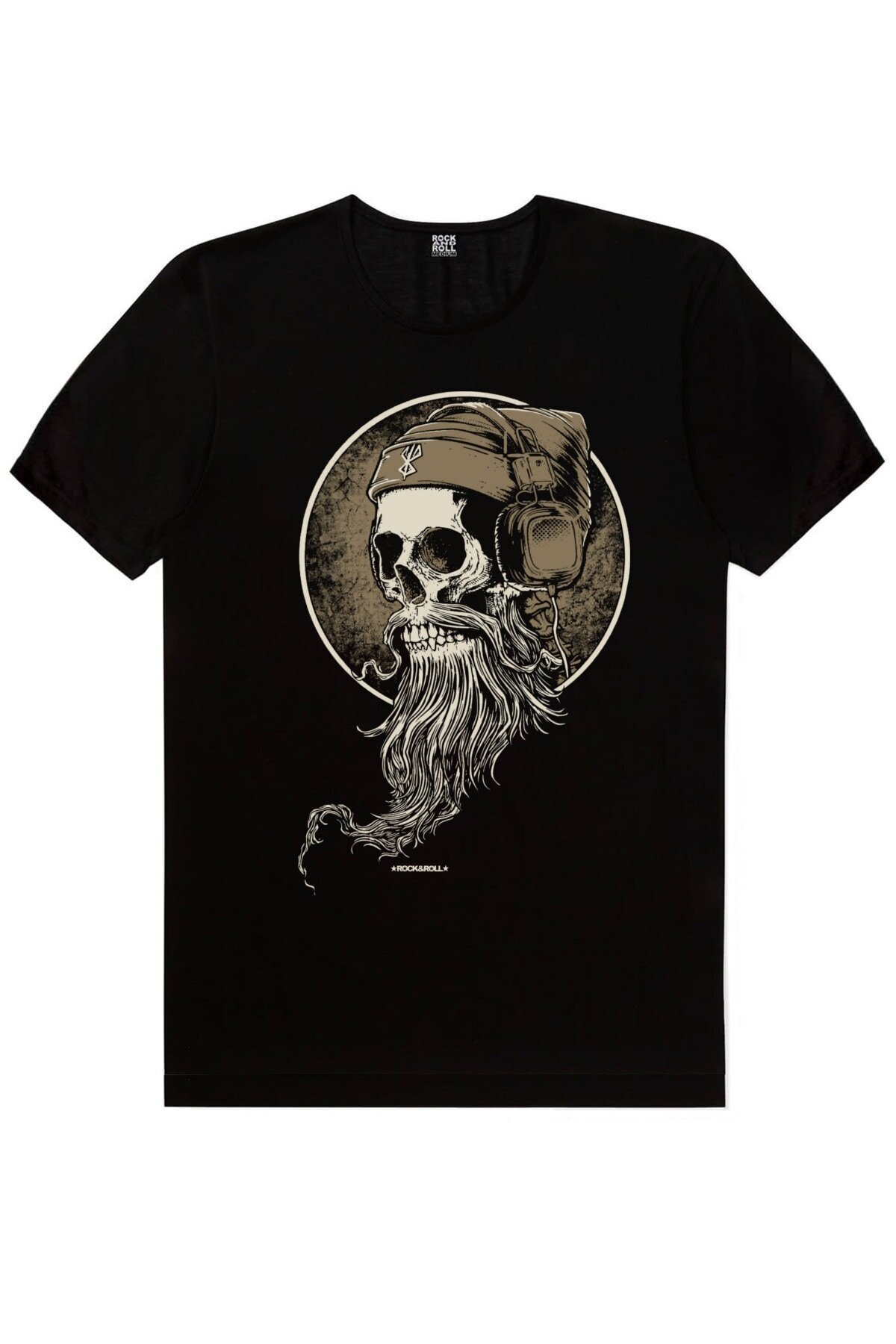 Siyah Sakallı Kurukafa Dövme Kurukafa Eko Paket Erkek 2'li T-shirt