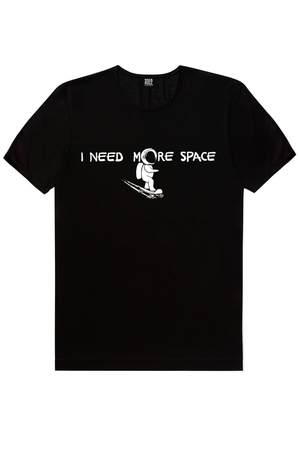 Spiral Uzaylılar, Uzayda Kaykay Erkek 2'li Eko Paket T-shirt - Thumbnail
