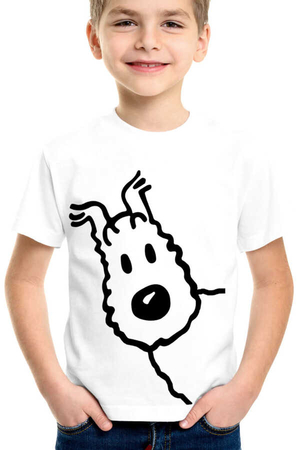 Snowy Kısa Kollu Beyaz Çocuk T-shirt - Thumbnail