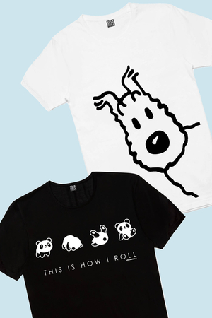 Rock & Roll - Snowy, Panda Taklası Çocuk Tişört 2'li Eko Paket
