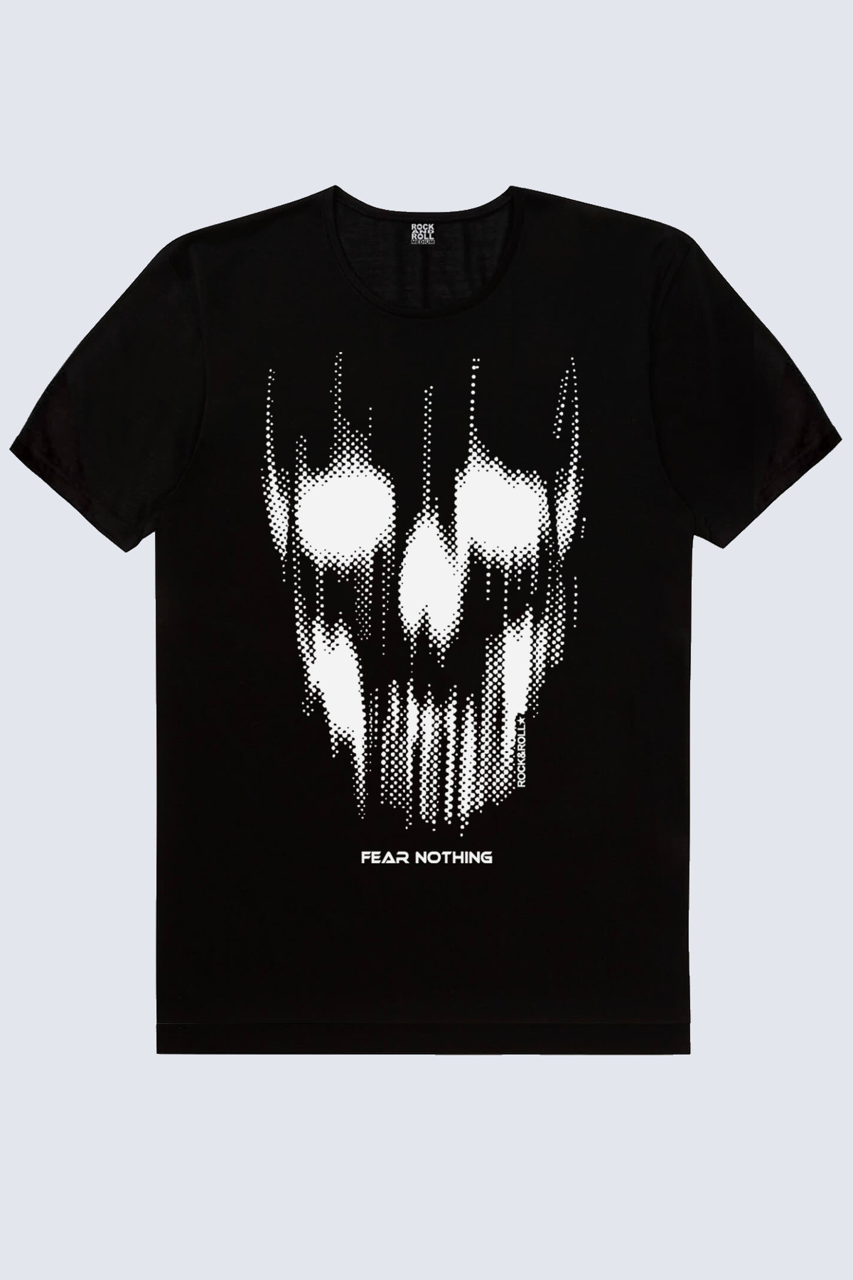 Matriks Kurukafa Siyah Kısa Kollu Kadın T-shirt