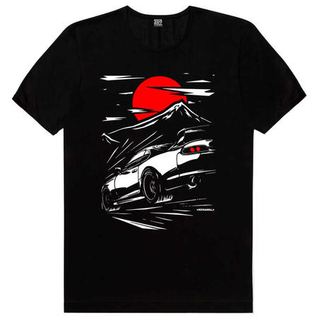 Tokyo Drift Siyah Kısa Kollu Erkek T-shirt - Thumbnail