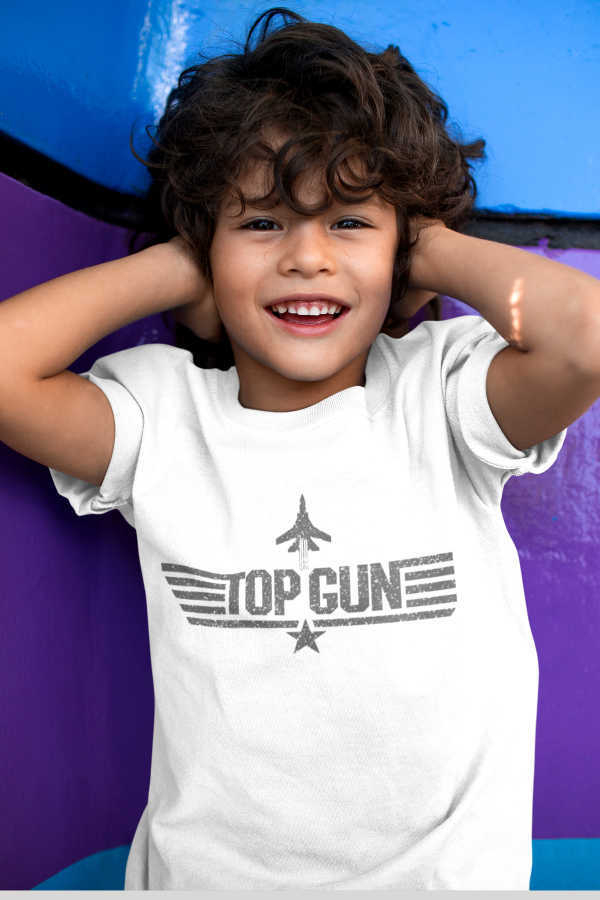 Top Gun Kısa Kollu Beyaz Çocuk Tişört
