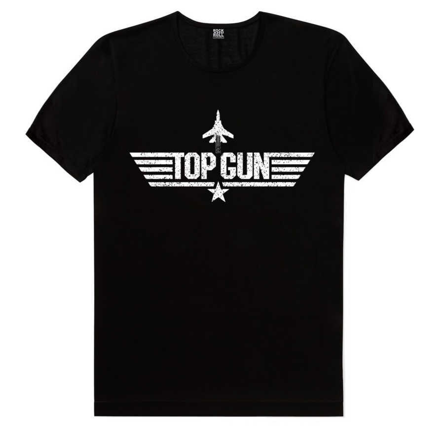 Top Gun Kısa Kollu Siyah Çocuk Tişört