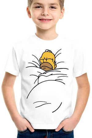 Rock & Roll - Uykucu Baba Beyaz Kısa Kollu Çocuk T-shirt