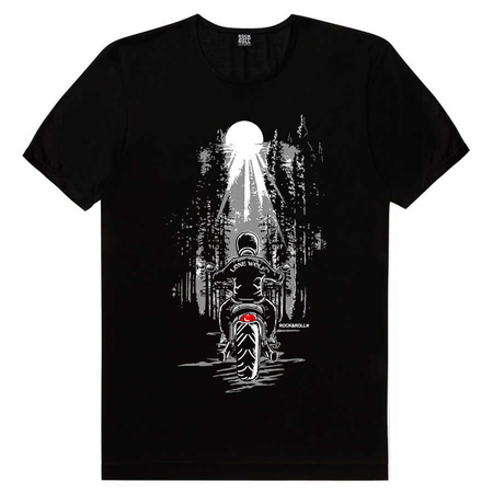 Rock & Roll - Yalnız Kovboy Siyah Kısa Kollu Erkek T-shirt