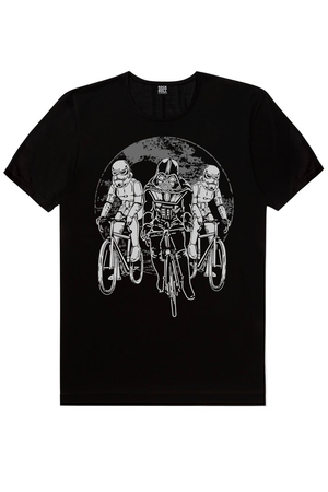 Yıldız Bisikletçileri, Daha Hızlı, Bisikletli Astronot Erkek 3'lü Eko Paket T-shirt - Thumbnail