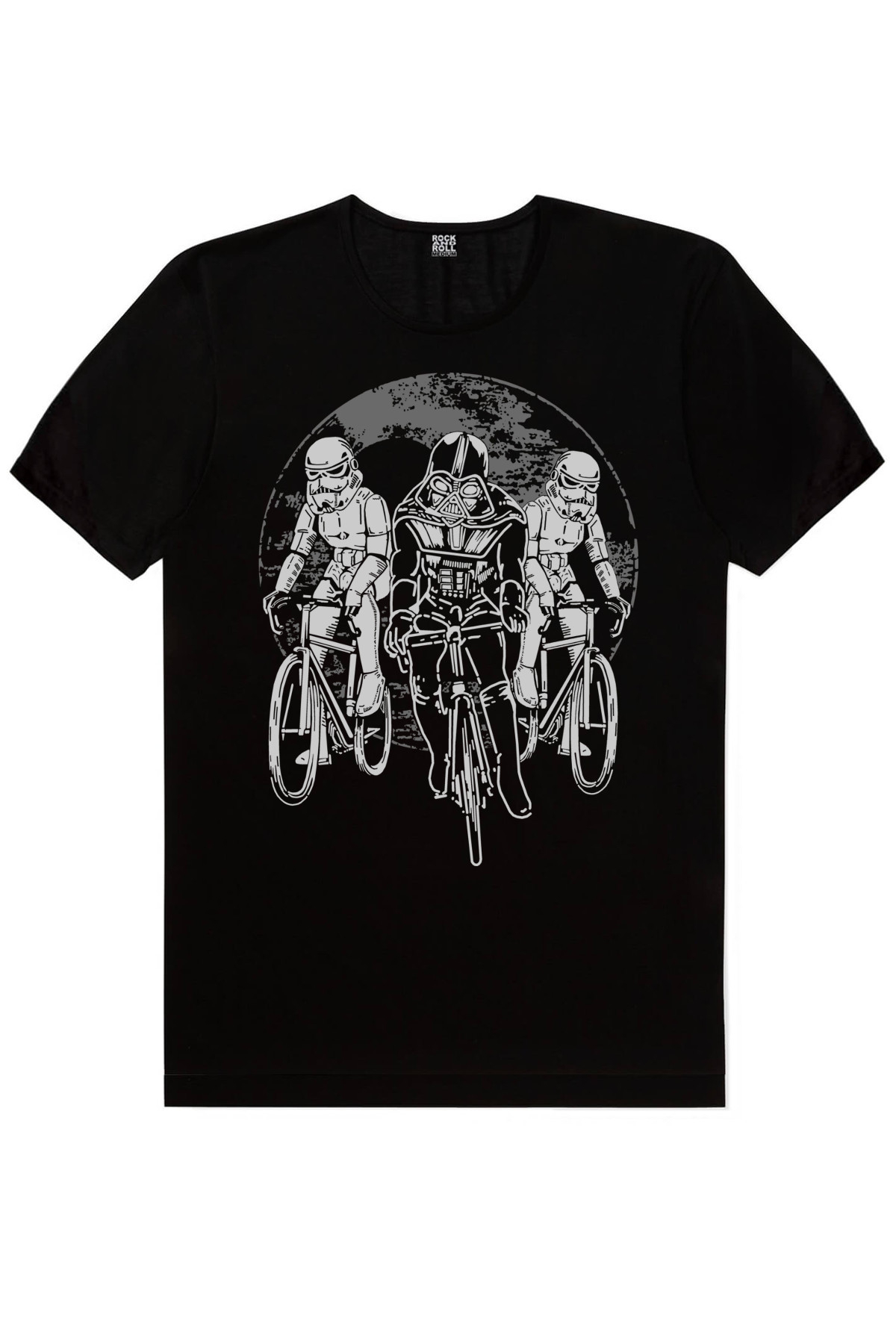 Yıldız Bisikletçileri, Daha Hızlı, Bisikletli Astronot Erkek 3'lü Eko Paket T-shirt