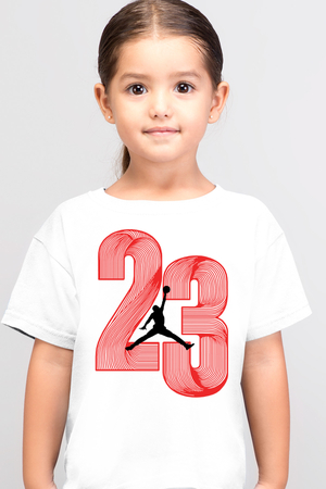 Yirmi Üç Beyaz Kısa Kollu Erkek Çocuk T-shirt - Thumbnail