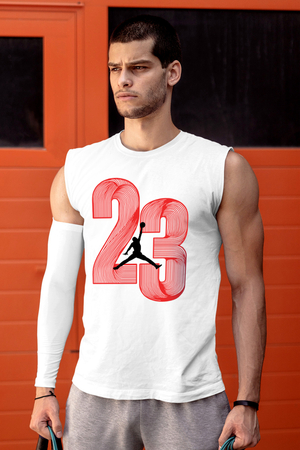 Yirmi Üç Siyah Kesik Kol | Kolsuz Erkek T-shirt | Atlet - Thumbnail